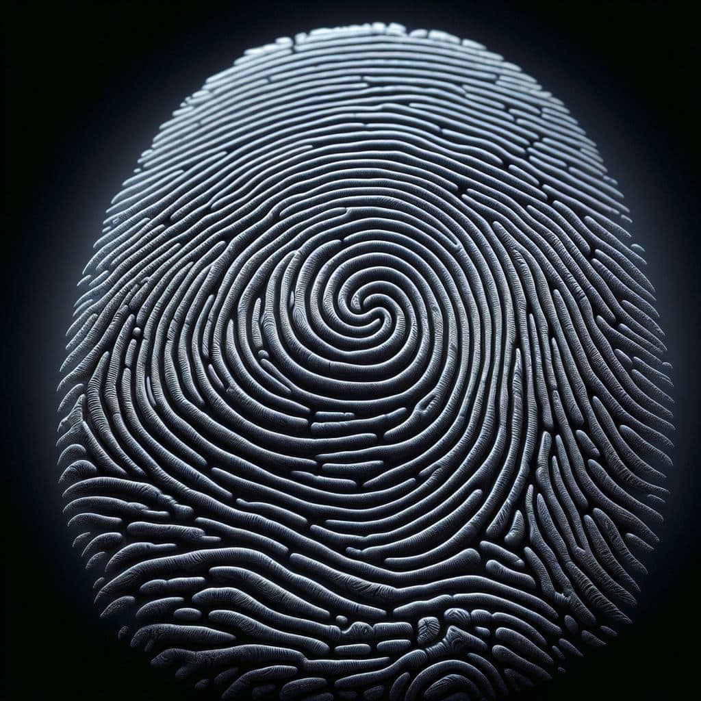 Whorl Pattern in Fingerprint.