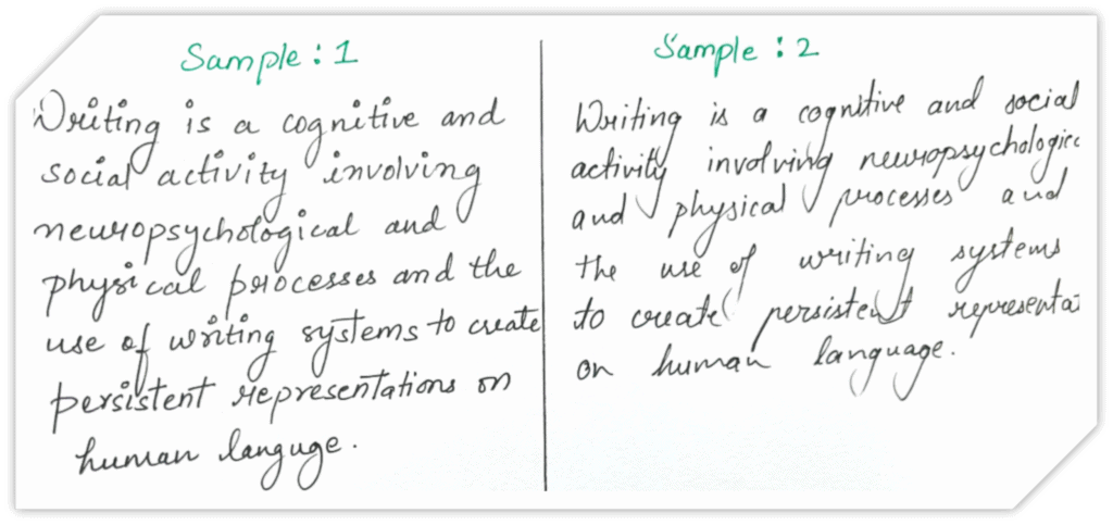 Handwriting analysis- letter forms
